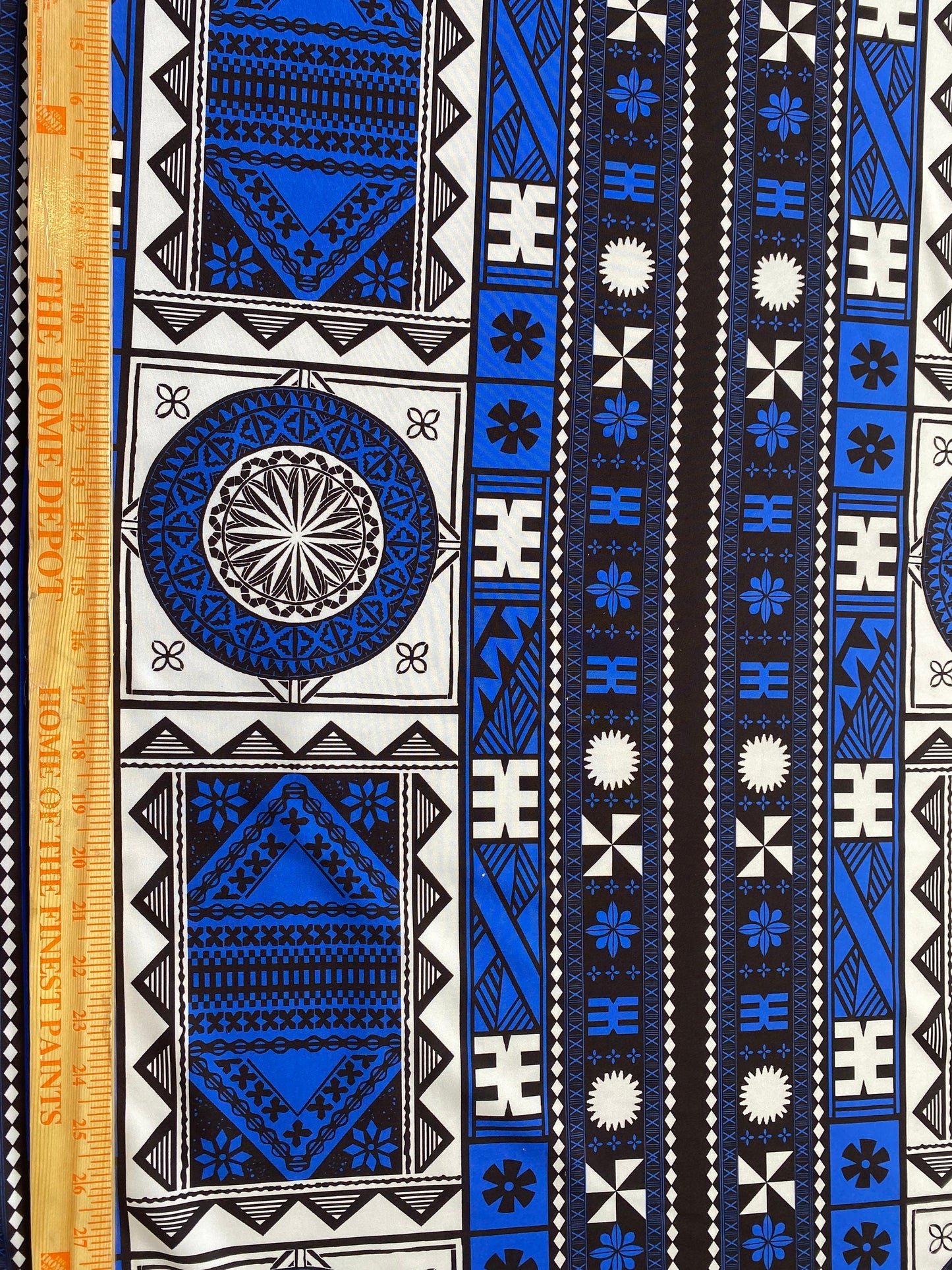 New Fijian Tapa Block Print Fabric - Polynesian Design - Peach Skin Fabric- by the Yard 58" Wide - Fiji Material |Solid Medium Satin Fabric, Charmeuse, Costume, Lining, Décor, Apparel & Fashion Fabric | Gtex Fabrics