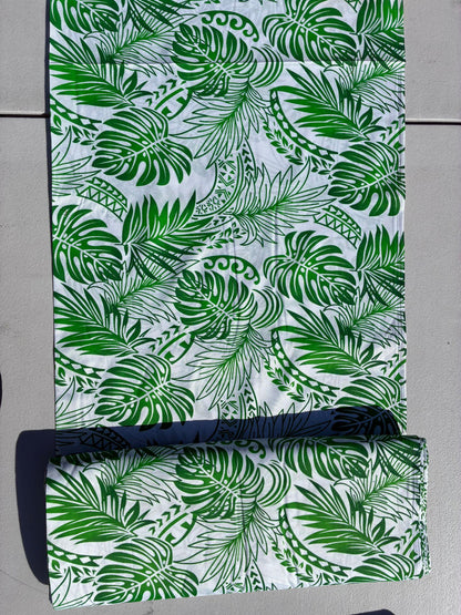 Gtex Collection- Polynesian Elegance: 36" Polyester Fabric with Poly Cotton Feel – Monstera Plant Design - Vibrant Colors - Wholesale Price | Gtex Fabrics