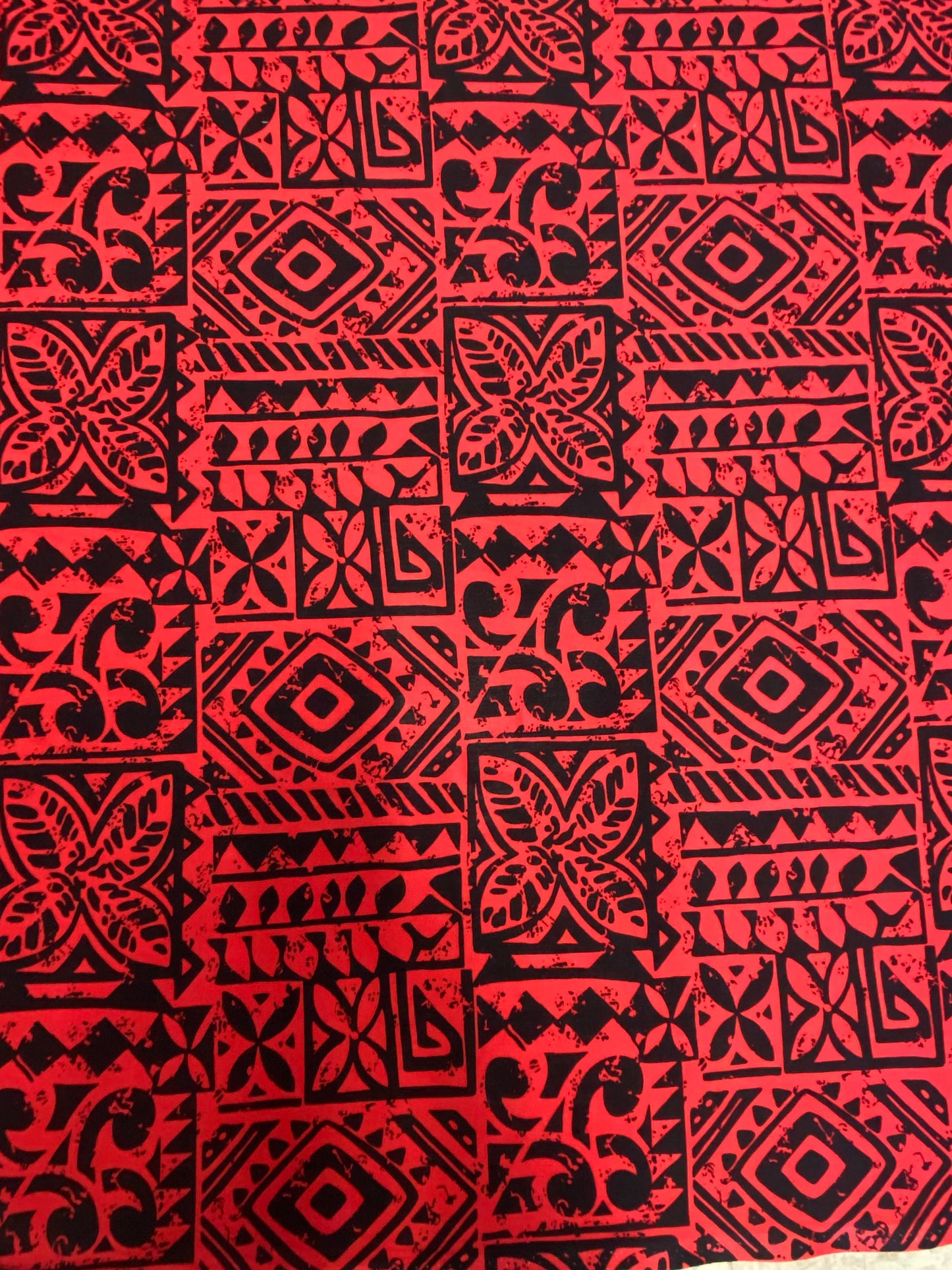 Polynesian Fabric -Tapa Fabric, Block Print, Tribal Tattoo, Samoan, Island Fabric - Sold by the Yard - 100% Cotton Fabric 45" - New Design  | Gtex Fabrics