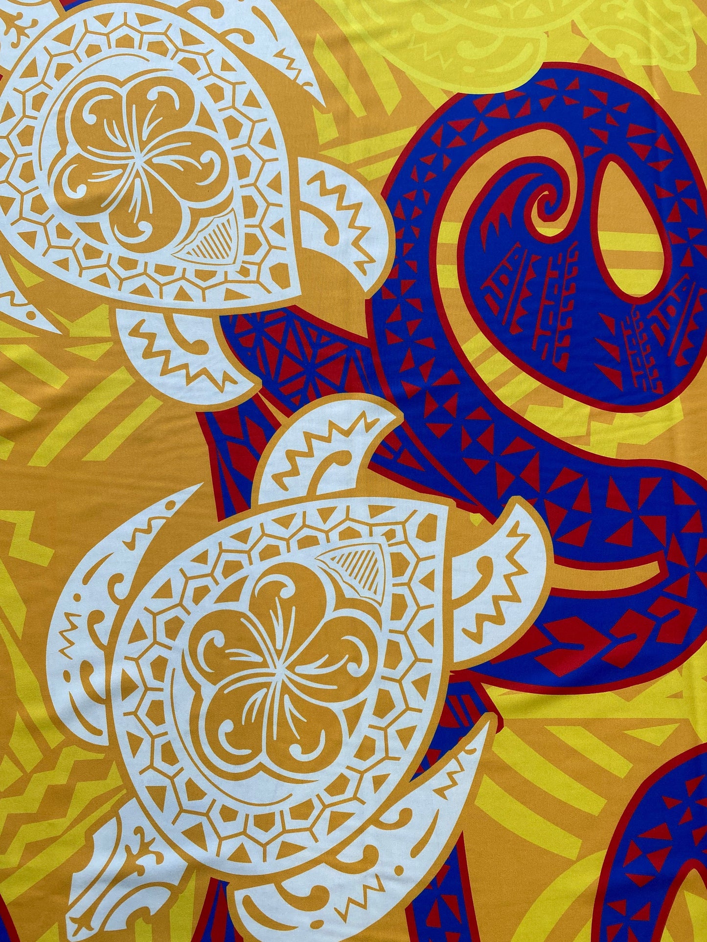 New Tropical Turtle Large Design Polynesian Fabric - Peach Skin Fabric- by the Yard 58" Wide - New Design - Island Fabric 107 | Gtex Fabrics