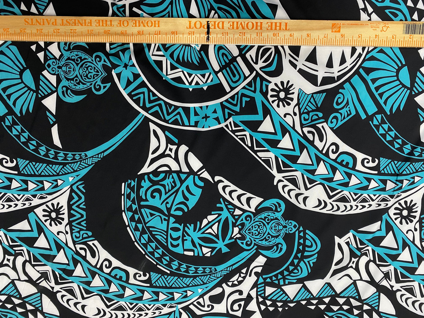 New Tropical Tribal Turtle Design Polynesian Fabric - Peach Skin Fabric- by the Yard 58" Wide - New Design - Hawaiian Fabric  | Gtex Fabrics