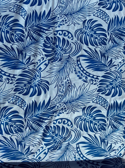 Gtex Collection- Polynesian Elegance: 36" Polyester Fabric with Poly Cotton Feel – Monstera Plant Design - Vibrant Colors - Wholesale Price | Gtex Fabrics