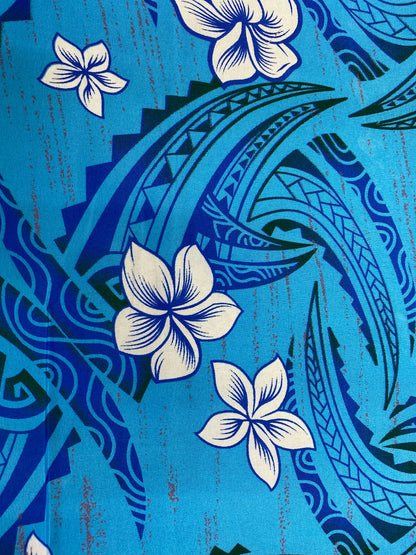 Polynesian Elegance: 36" Polyester Fabric with Poly Cotton Feel– Hawaiian and Floral Fusion- Made In Thailand - Low Price - Roll Wholesale  | Gtex Fabrics