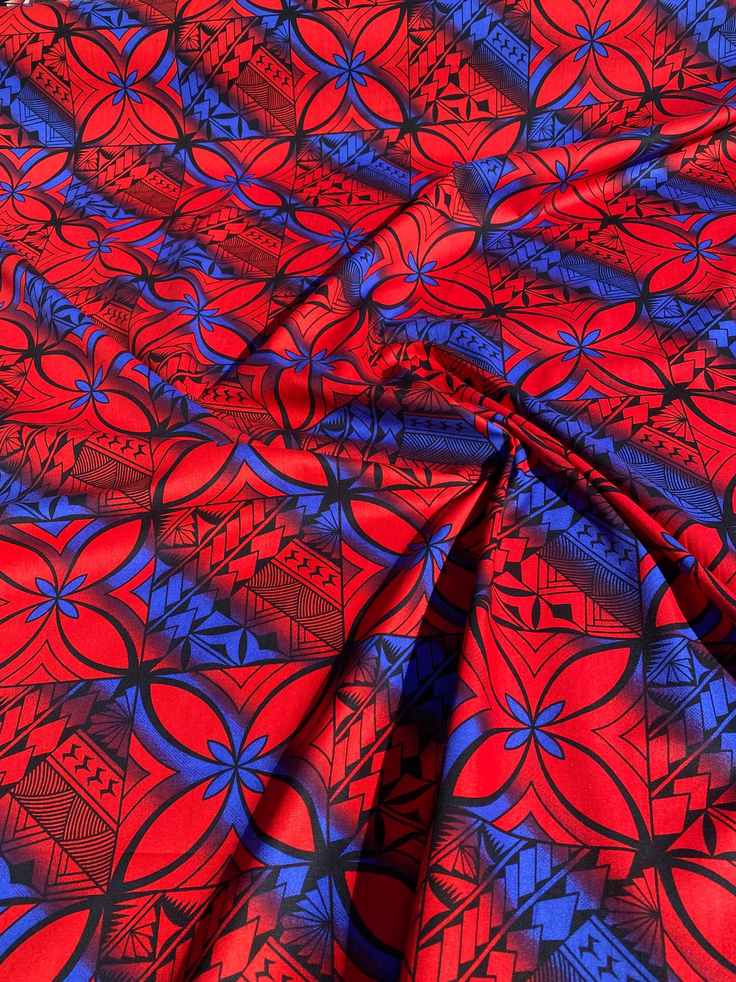 GTEX Collection - Polynesian Fabric -Tapa Fabric, Block Print, Floral Island Fabric - Sold by the Yard - 100% Cotton Fabric 45" - New Design  | Gtex Fabrics