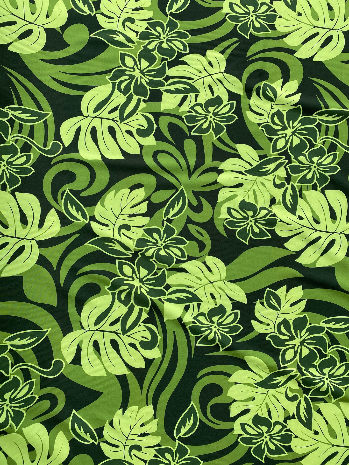 Hawaiian Tropical Monstera Leaf Polynesian Fabric - Peach Skin Fabric- by the Yard 58" Wide - New Design - Island Fabric 104 | Gtex Fabrics