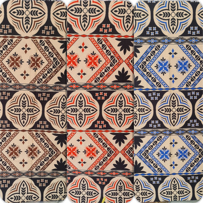 Fiji Islander Fabric 100% Cotton Tapa Print Fabric – 45" Wide, Sold by the Yard | Featuring Polynesian, Micronesian, and Melanesian Designs " | Gtex Fabrics