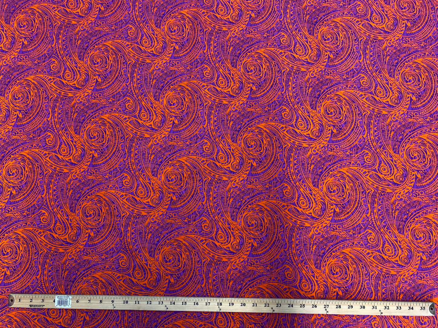 GTEX Collection - Polynesian Fabric -Tribal Tattoo Fabric, Samoan Print - Sold by the Yard - 100% Cotton Fabric 45" - New Tribal Design  | Gtex Fabrics
