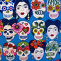 Alexander Henry Folklorico - Gotas de Amor in Blue 100% Cotton Algodon tela material By The Yard  | Gtex Fabrics