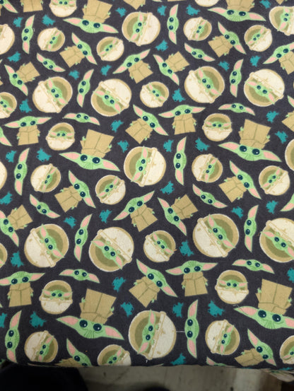 Disney Star Wars The Child Baby YODA Toss 100% Cotton Flannel Soft Fabric by The Yard  | Gtex Fabrics