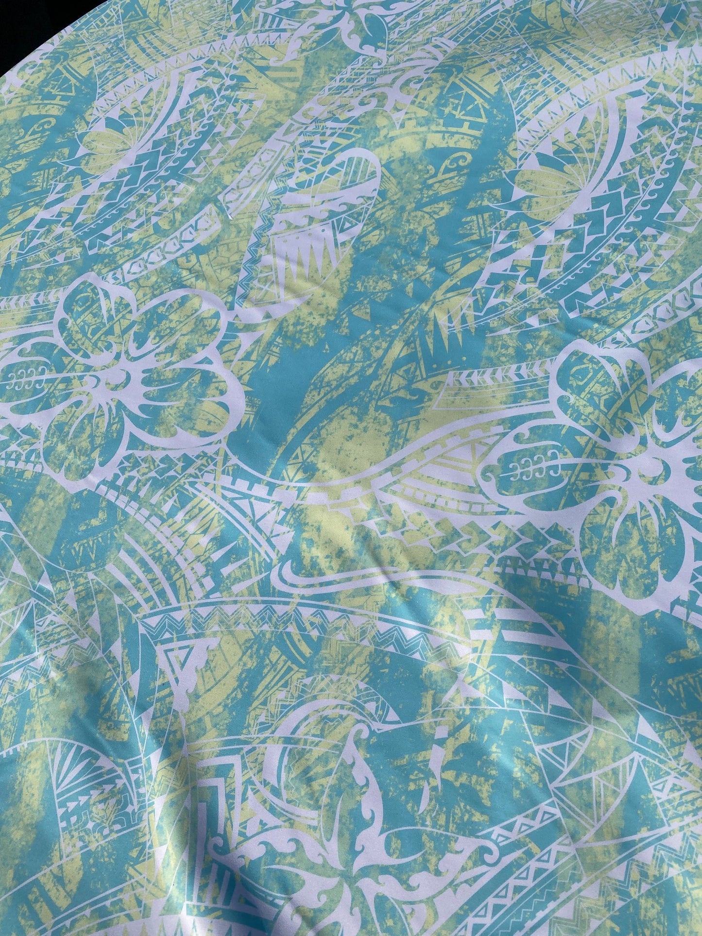 GTEX Collection FDY 100 - Polynesian Fabric - Abstract Tribal Pulmeria Flower , Hawaiian, Island Fabric - Sold by the Yard -  FDY Fabric 60"  | Gtex Fabrics