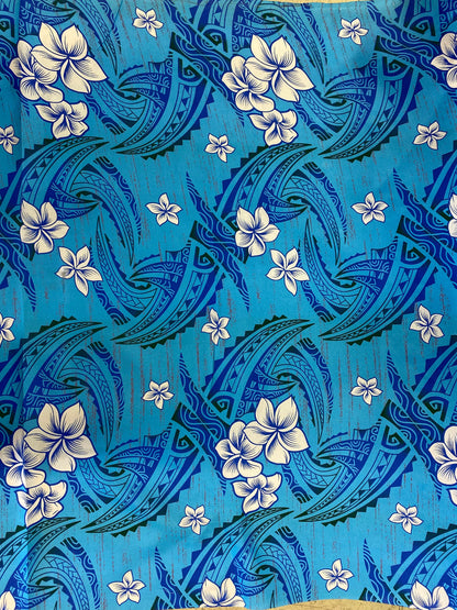 Polynesian Elegance: 36" Polyester Fabric with Poly Cotton Feel– Hawaiian and Floral Fusion- Made In Thailand - Low Price - Roll Wholesale  | Gtex Fabrics