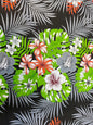 New Aloha Print - Tropical Polynesian Hawaiian Fabric by The Yard or Roll 45" Wide | Gtex Fabrics