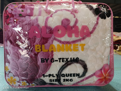 New Aloha Blanket by GTEX - 1-Ply High Quality HD Design 3-D Embossed Queen Size 77"  90" 4.5 LBS Korean Style Blanket Super Sot and Cozy " | Gtex Fabrics
