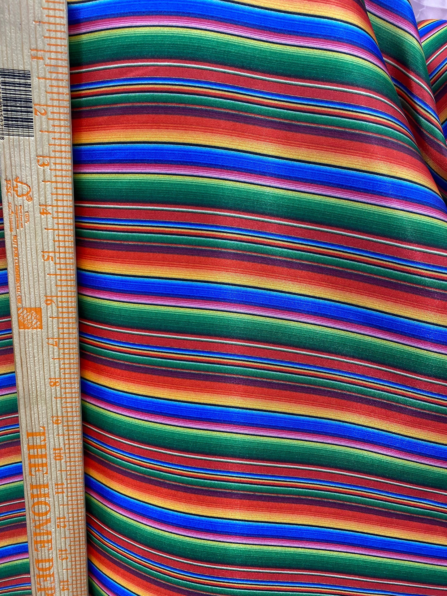 New Sarape Mexican Stripes Charmeuse Satin Fabric - 60" Polyester - By the Yard for Tablecloths, Drapery, and Apparel   | Gtex Fabrics