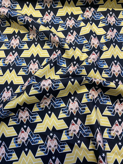 DC Comics Wonder Woman '84 Face Crop Toss 100% Cotton Fabric | Gtex Fabrics
