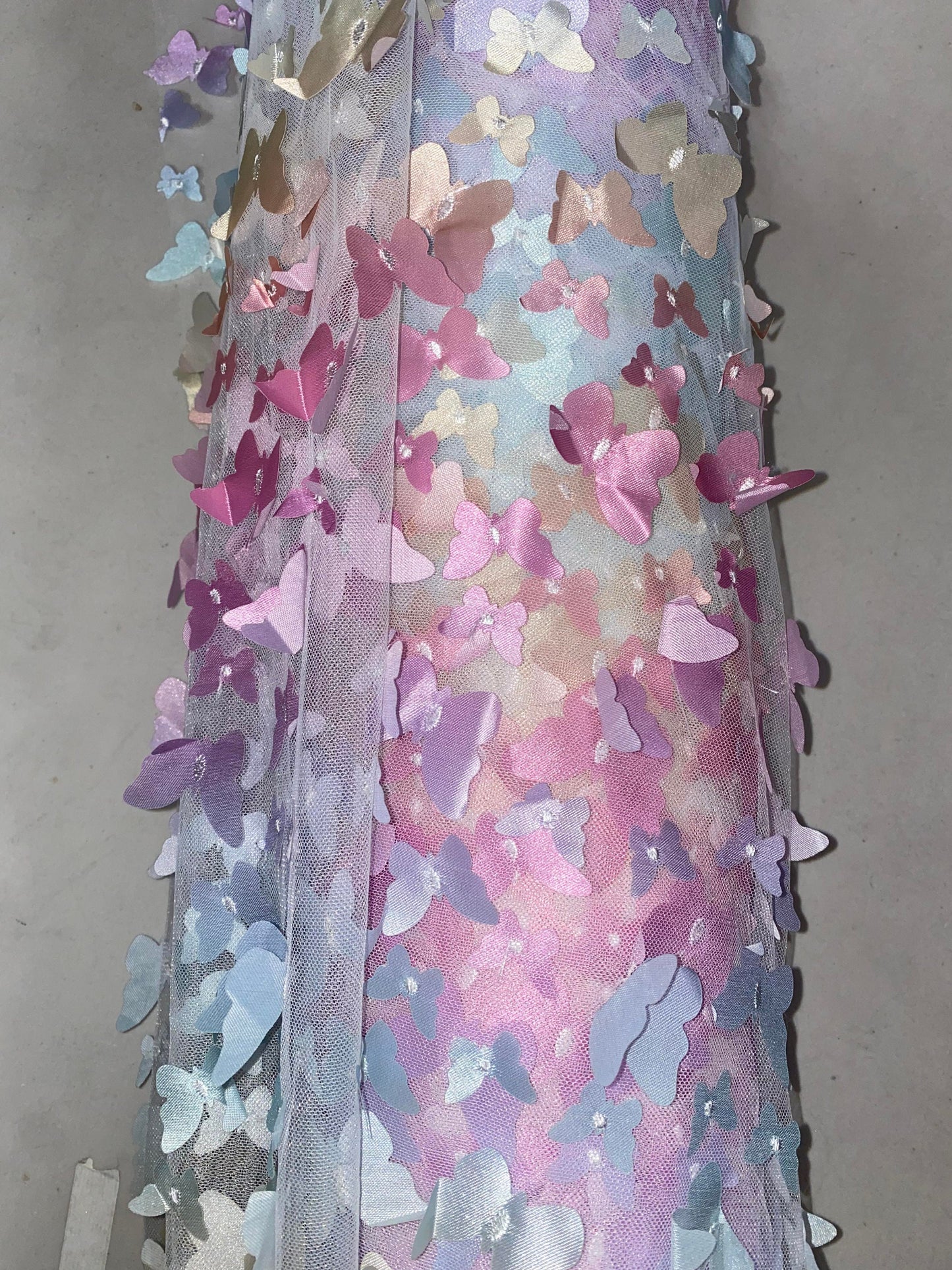 3-D Butterfly Lace Fabric Collection, 3D Laser Cut Butterflies on Tulle Mesh Material, Dress Fabric, Fashion, Decor, New Designs, Cute |Gtex Fabrics|