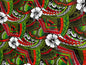 Polynesian Tribal Hibiscus Fusion – 45” Wide | Lightweight Soft Poly Cotton Feel | Sold by Yard or Roll | Island Design | Wholesale | Gtex Fabrics