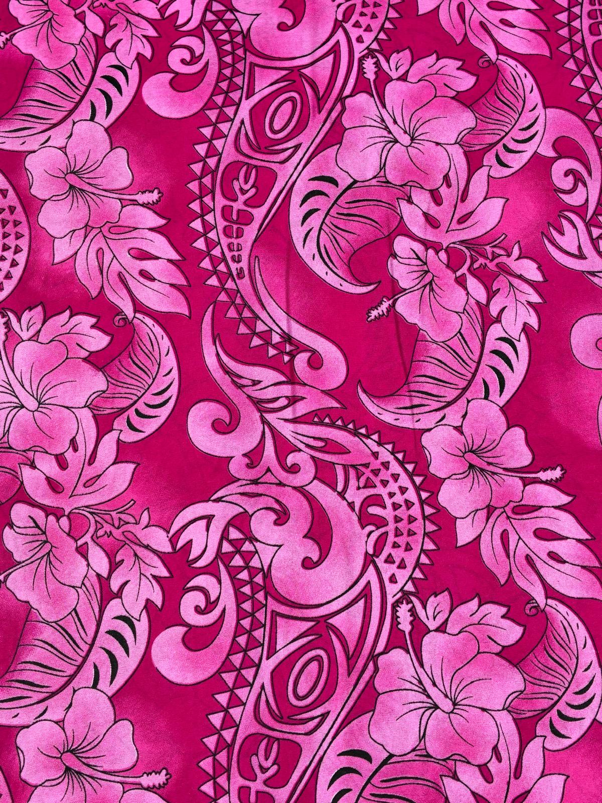 Roll, Bolt - Polynesian Elegance: 36" Polyester Fabric with Poly Cotton Feel– Tropical and Floral Fusion- Made In Thailand - Wholesale Price | Gtex Fabricss