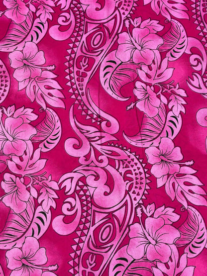 Roll, Bolt - Polynesian Elegance: 36" Polyester Fabric with Poly Cotton Feel– Tropical and Floral Fusion- Made In Thailand - Wholesale Price | Gtex Fabricss