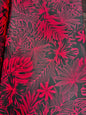 Polynesian Hawaiian Island Fabric 45" Poly Cotton Fabric Monstera & Hibiscus Print- Sold By The Yard | Red & White Color