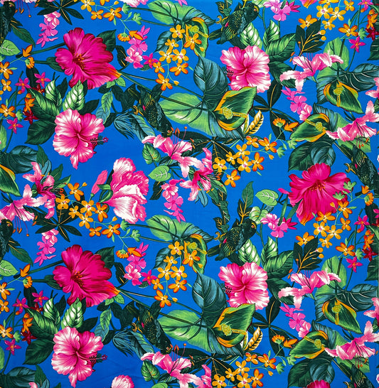 Tropical Garden Peachskin Fabric | Islands Fabric
