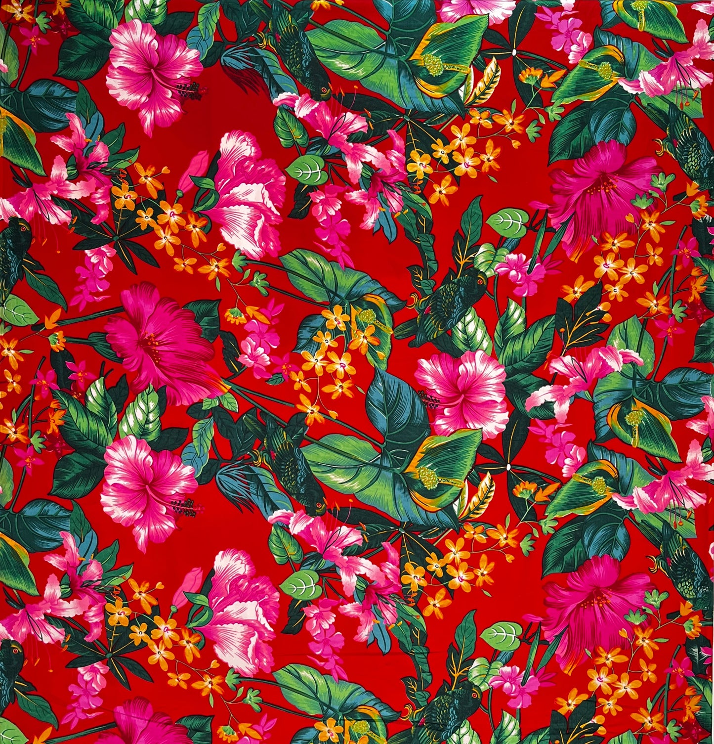 Tropical Garden Peachskin Fabric | Islands Fabric