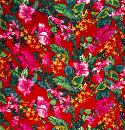 Tropical Garden Peachskin Fabric | Islands Fabric