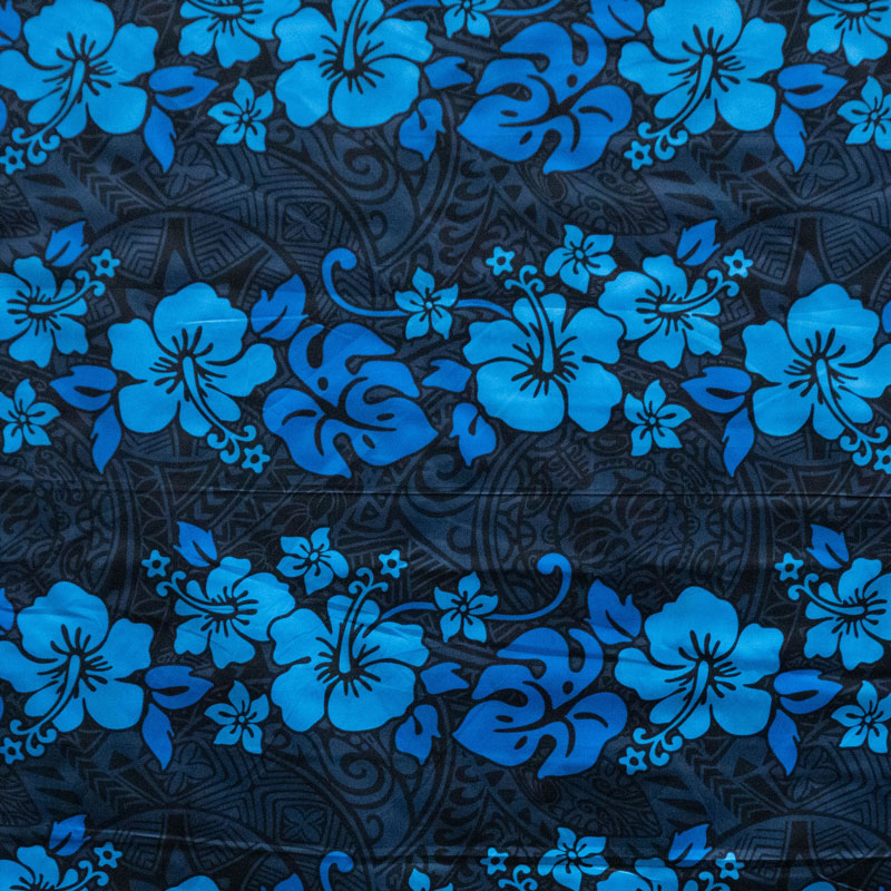 Hibiscus/Plumeria/Monstera Leaf Polyester Fabric | Islands Fabric