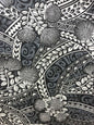 Polynesian Tribal Floral Fabric by the Yard – 45" Wide Poly Cotton Print | Hawaiian Island Tapa Pattern for Sewing, Crafts & Home Décor