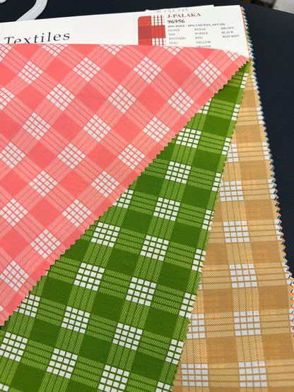 Hawaiian Palaka Print Fabric 45" Wide – Premium Quality Hawaiian Plaid Material Sold by the Yard