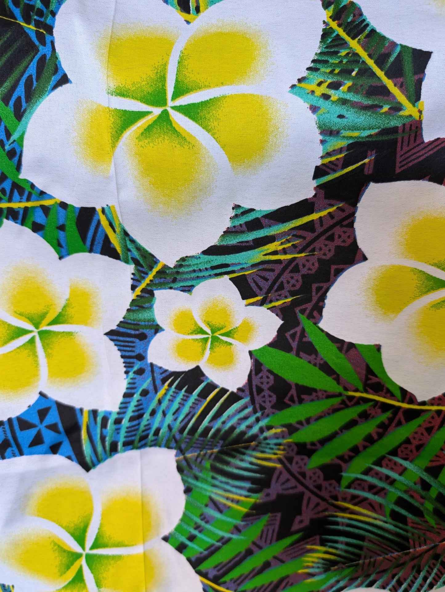 Polynesian Elegance 36" Polyester Fabric – Tropical Floral Fusion, Poly Cotton Feel – Roll/Bolt – Made in Thailand  | Gtex Fabrics