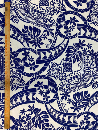 GTEX Collection - Polynesian Fabric -Monstera Leaf, Tribal Elements, Island Fabric - Sold by the Yard - 100% Cotton Fabric 45" - New Design | Gtex Fabrics