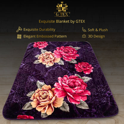 New Aloha Blanket by GTEX - 1-Ply High Quality HD Design 3-D Embossed Queen Size 77"  90" 4.5 LBS Korean Style Blanket Super Sot and Cozy " | Gtex Fabrics
