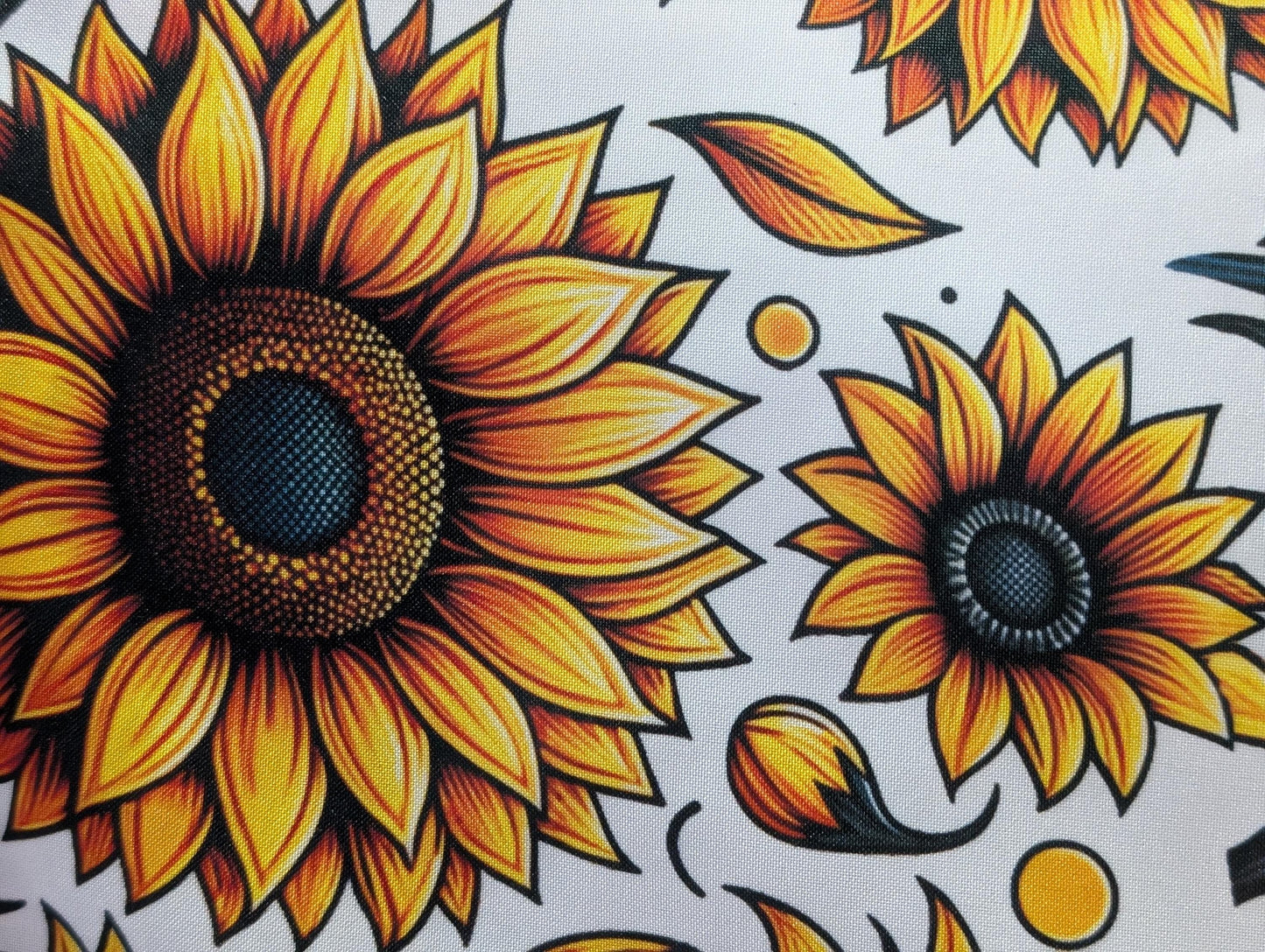 High Quality "58" Wide Mini Matt Fabric – Spring Season, Fall Season, Sunflower Design - Vibrant Colors - Sold By The Yard | Gtex Fabrics