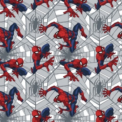 Marvel Comic’s Spiderman Toss 100% Cotton Fabric HD Licensed High Quality  | Gtex Fabrics
