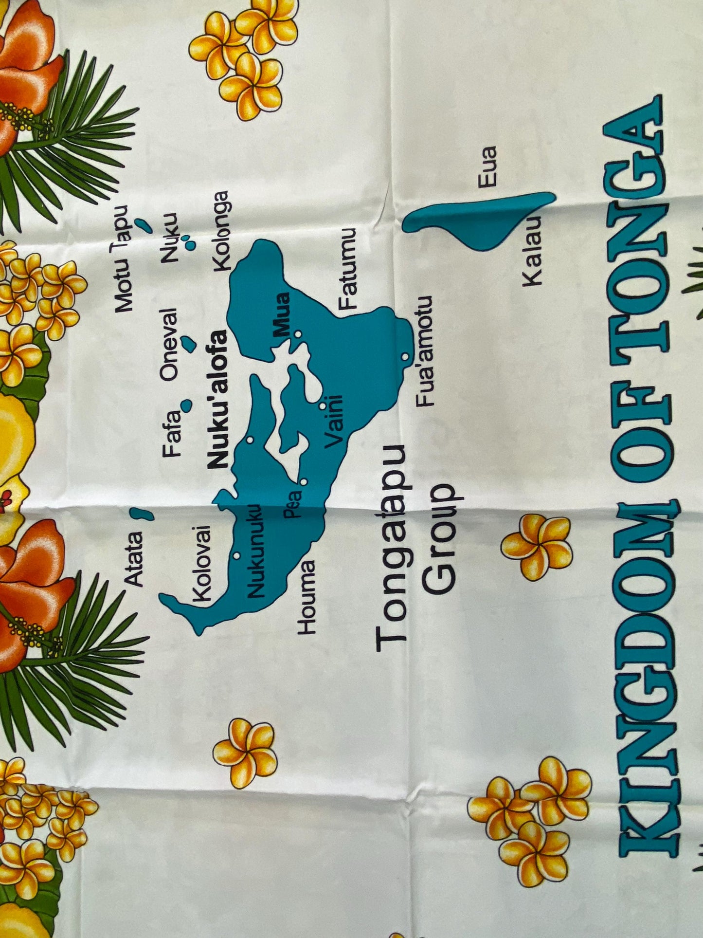 High-Quality Soft Lightweight Map of Tonga Ei Lava Lava Sarong Pareo Wrap – Made in India – Perfect for Any Occasion -Large  70" x 44"   | Gtex Fabrics