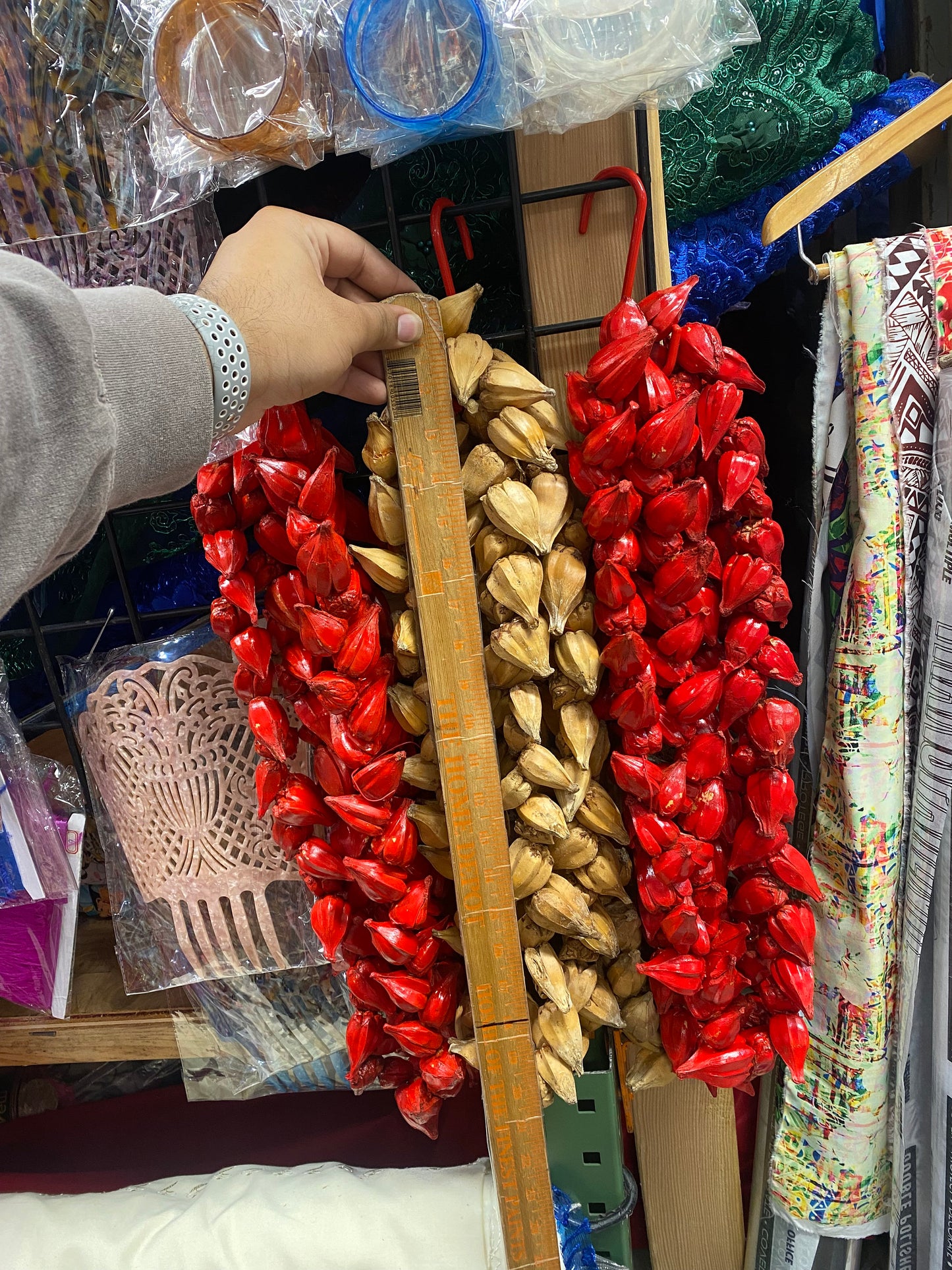 Polynesian, Samoan, Tongan Men's Traditional - Ula Fala Necklace - Natural Seed Jewelry Neckpiece Design - 40" Length - Handmade | Gtex Fabrics