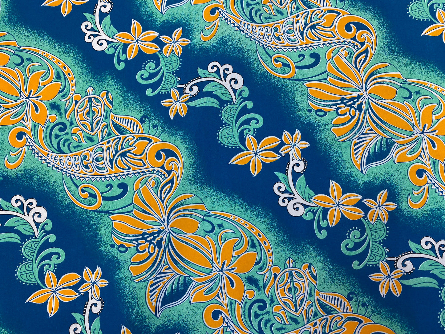 New Aloha Print - Tropical Polynesian Hawaiian Fabric by The Yard or Roll 45" Wide  | Gtex Fabrics