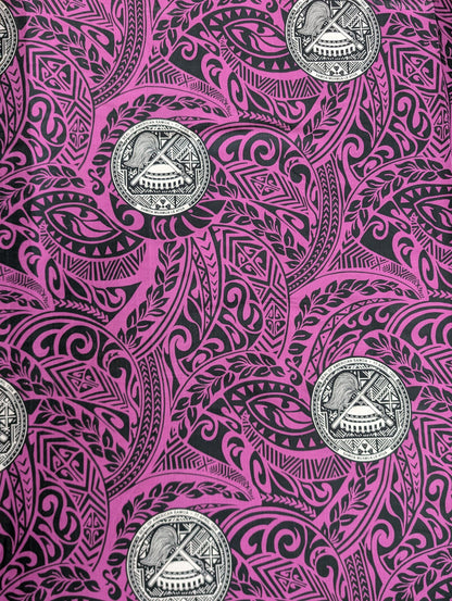 Polynesian Bark Cloth, 100% Cotton, High Quality Rich Colors -Samoa Tribal Fabric - New Design  | Gtex Fabrics