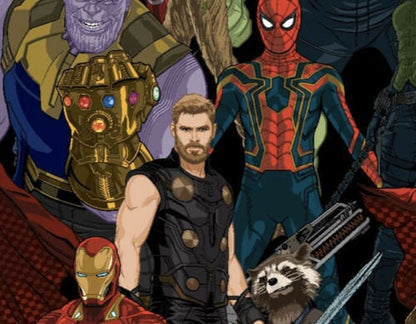 Marvel Comic’s Avengers End Game 100% Cotton Fabric HD Licensed High Quality  | Gtex Fabrics
