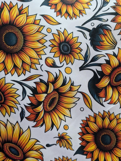 High Quality "58" Wide Mini Matt Fabric – Spring Season, Fall Season, Sunflower Design - Vibrant Colors - Sold By The Yard | Gtex Fabrics