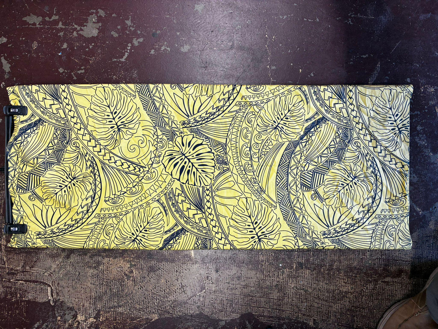 Tropical Yellow Ei Lava Lava Sarong – Soft Poly Cotton | Handmade in USA | Unisex Wrap 70"x44" | Island Pareo for Any Occasion  | Gtex Fabrics