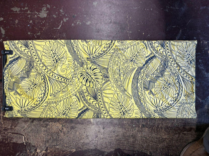 Tropical Yellow Ei Lava Lava Sarong – Soft Poly Cotton | Handmade in USA | Unisex Wrap 70"x44" | Island Pareo for Any Occasion  | Gtex Fabrics