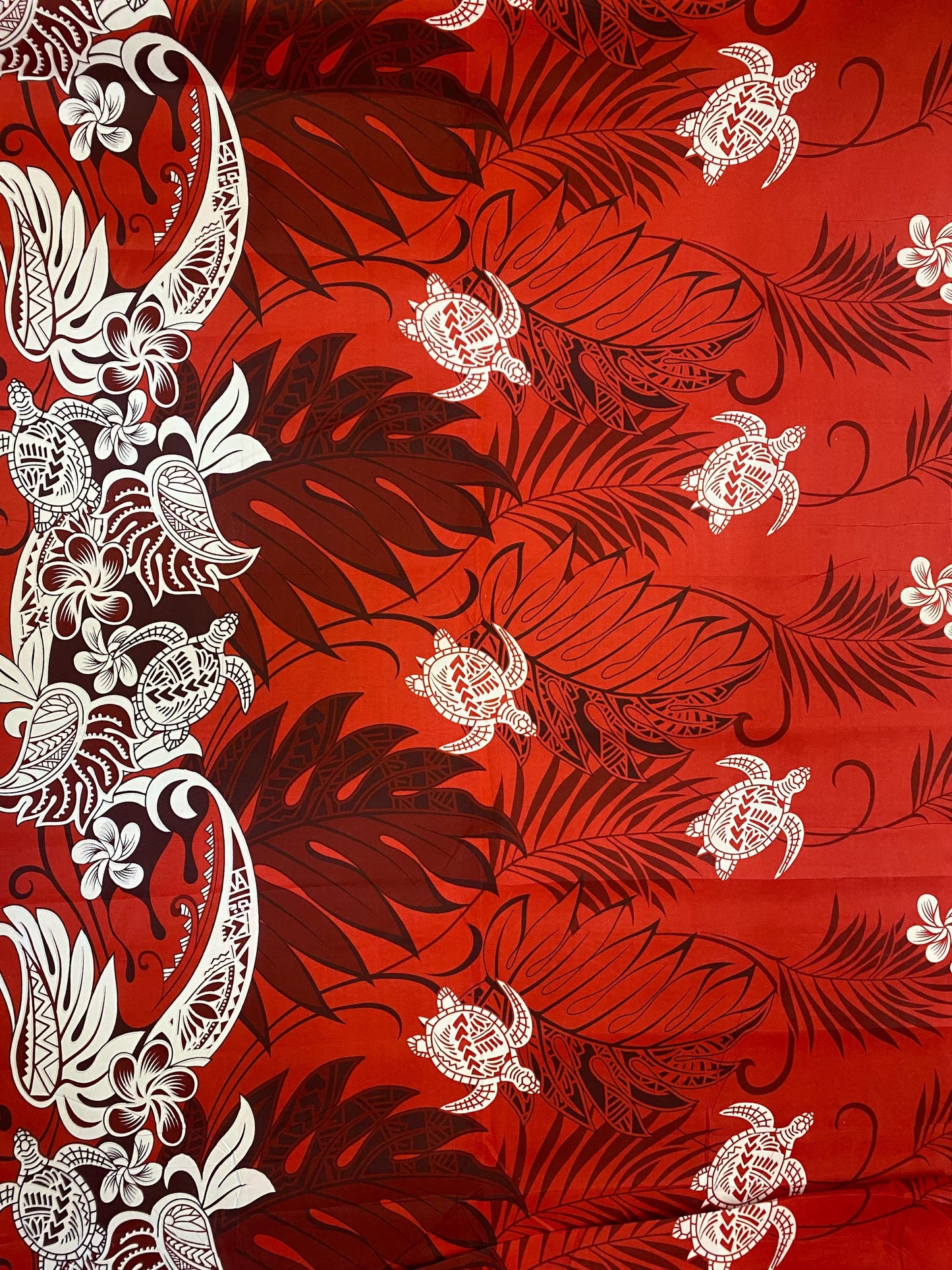 Roll, Bolt - Polynesian Elegance: 36" Polyester Fabric Border Print– Tropical and Floral Fusion- Made In Thailand - Wholesale Price | Gtex Fabrics