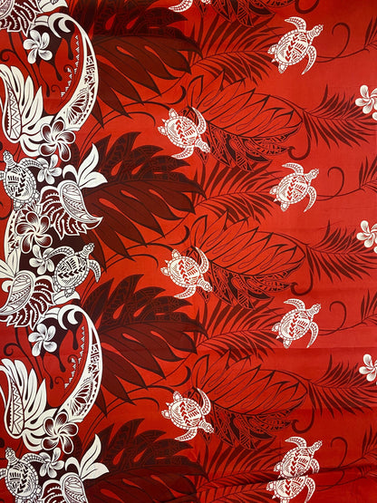 Roll, Bolt - Polynesian Elegance: 36" Polyester Fabric Border Print– Tropical and Floral Fusion- Made In Thailand - Wholesale Price | Gtex Fabrics