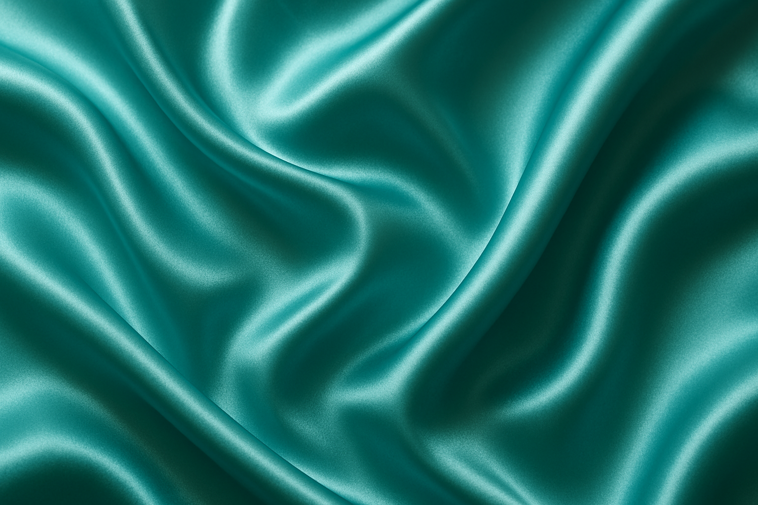 Aqua color satin fabric