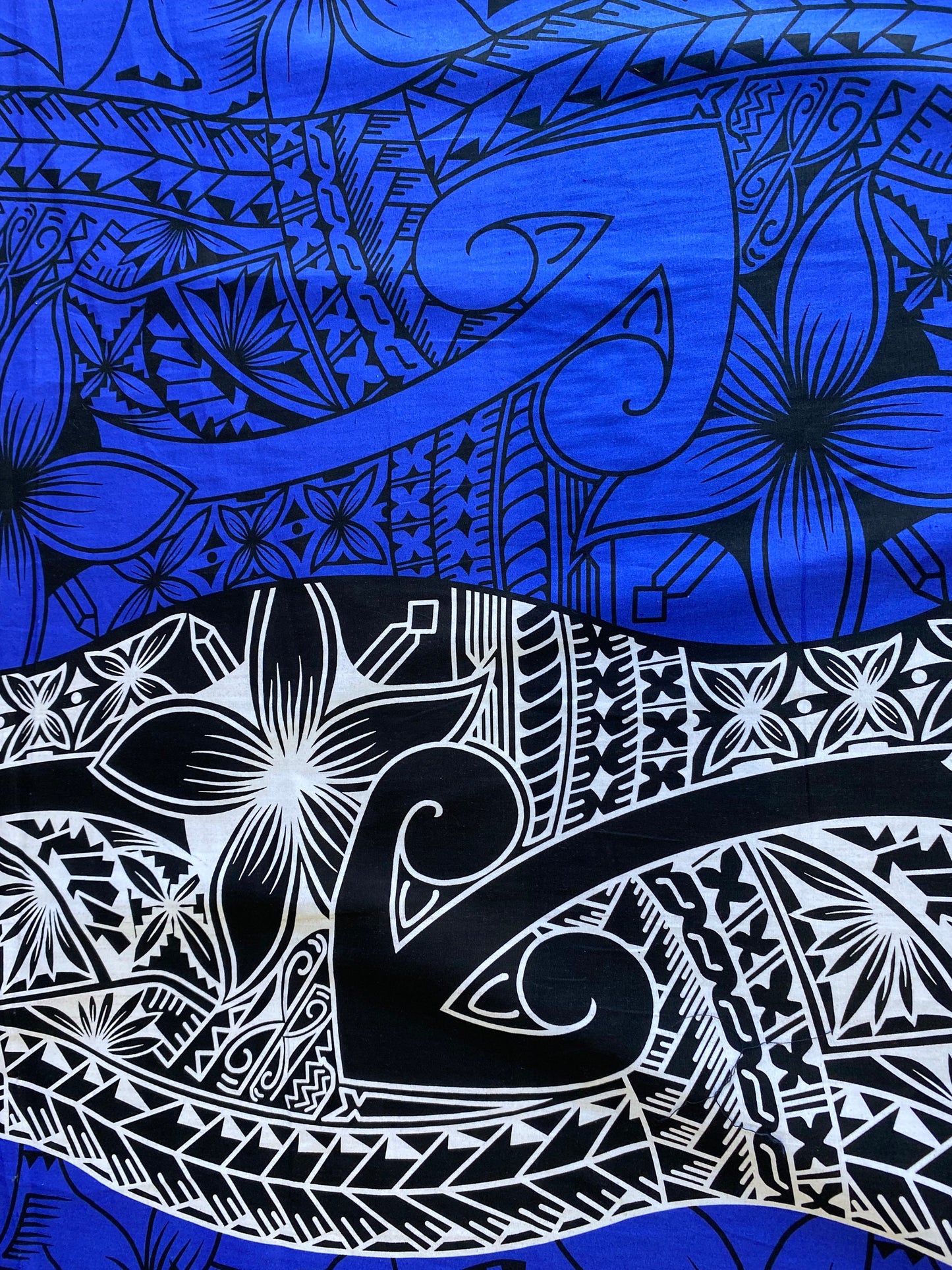 GTEX Collection - Polynesian Fabric -Tribal Tattoo and Floral Design, Island Fabric - Sold by the Yard - 100% Cotton Fabric 45" - New Design  | Gtex Fabrics