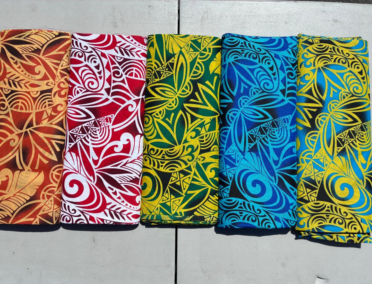 Deluxe Edition- Polynesian Elegance: 36" Polyester Fabric with Poly Cotton Feel – Tribal & Tatoo - Wholesale Price " | Gtex Fabrics