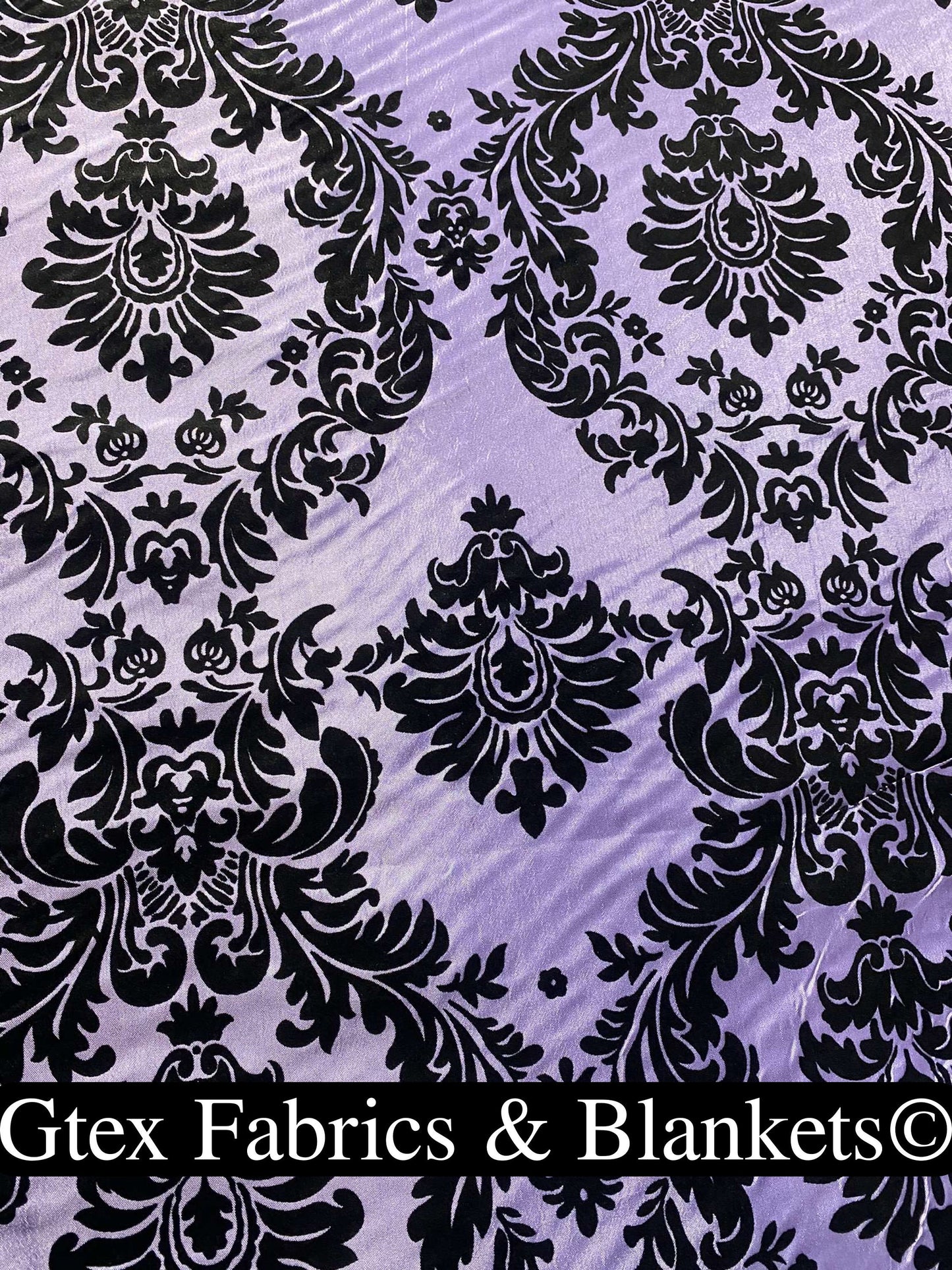 Royal Victorian Gothic Damask Taffeta Flocked Fabric for Dresses, Home Decor, Apparel, Curtains, ETC by the Yard (58") Soft Textured Damask | Gtex Fabrics