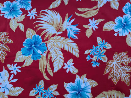 Roll, Bolt - Polynesian Elegance: 36" Polyester Fabric with Poly Cotton Feel– Tropical and Floral Fusion - Vibrant Colors - Wholesale Price  | Gtex Fabrics